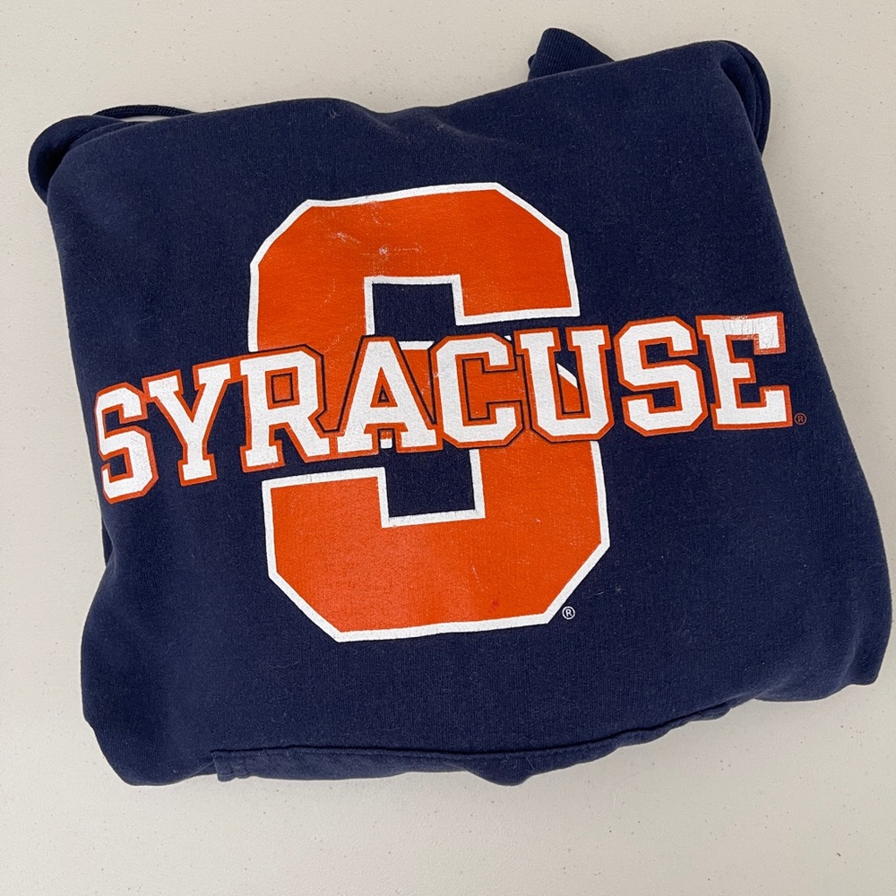 Syracuse University hoodie blue sweatshirt with pocket size M medium